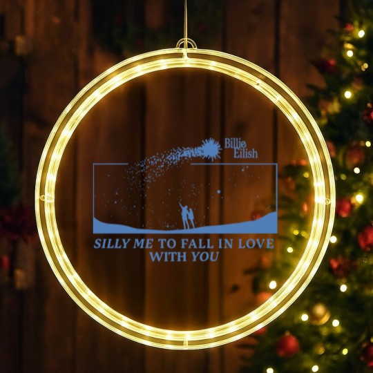 Discover Silly Me To Fall in Love With You Billie aesthetic LED Christmas Window Lights, Happier than ever LED Christmas Window Lights