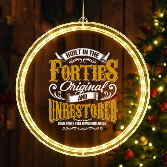 Discover Built In The 40s Forties Vintage Classic Funny 80t LED Christmas Window Lights