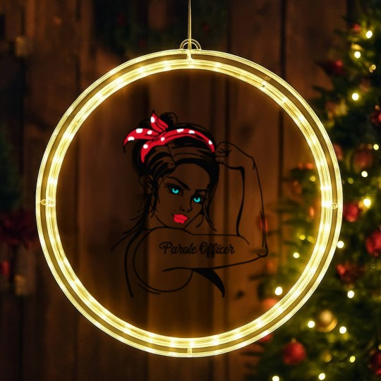 Discover 51.Parole Officer Parole Officer Rosie The Riveter LED Christmas Window Lights