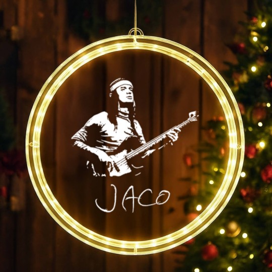 Discover Jaco Pastorius Jazz Musician Guitarist LED Christmas Window Lights