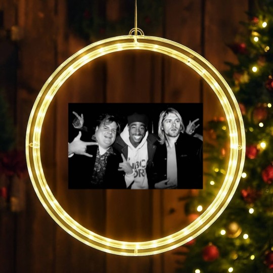 Discover Chris Farley Kurt Cobain Tupac Unisex LED Christmas Window Lights