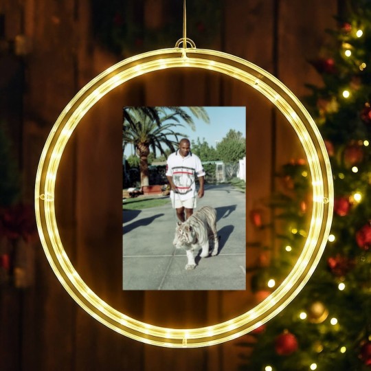 Discover Vintage Mike Tyson Iron Mike LED Christmas Window Lights - Mike Tyson LED Christmas Window Lights