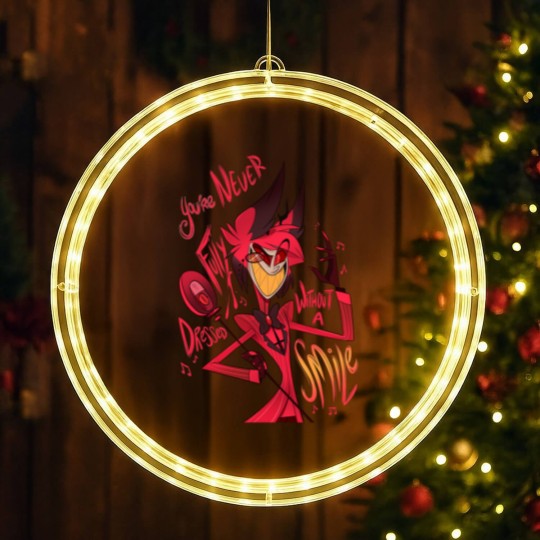 Discover alastor smile LED Christmas Window Lights, alastor LED Christmas Window Lights, alastor smile, charlie, vaggie, anime