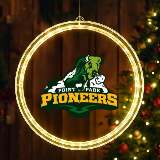 Discover Point Park Pioneers College Sport Team LED Christmas Window Lights