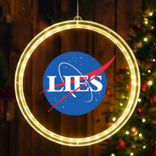 Discover NASA LIES LOGO NASA LIES LOGO NASA LIES LOGO LED Christmas Window Lights