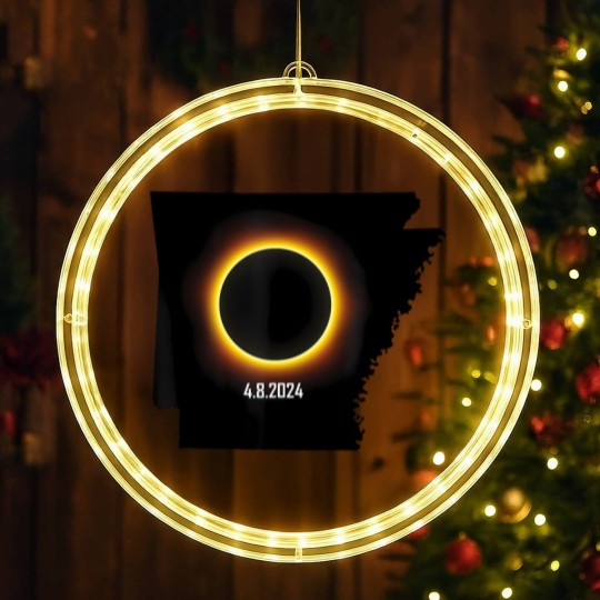 Discover arkansas solar eclipse 2024 t LED Christmas Window Lights