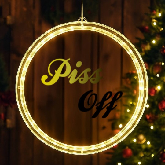 Discover Piss Off LED Christmas Window Lights
