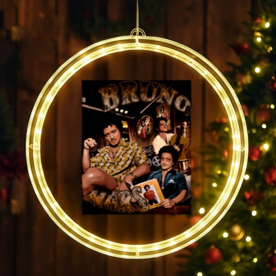 Discover Vintage Bruno Mars 90s LED Christmas Window Lights, Bruno Mars Bootleg LED Christmas Window Lights