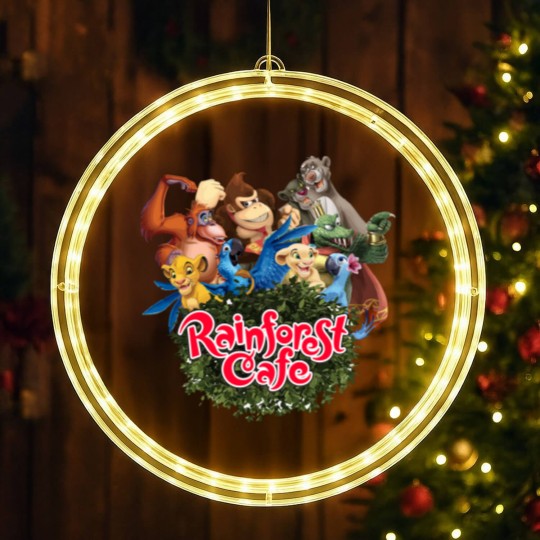 Discover Sweet Food in Rainforest Cafe 2 Restaurant LED Christmas Window Lights