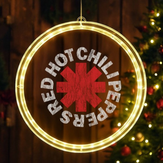 Discover Red Hot Chili Peppers Distressed Logo Rock LED Christmas Window Lights LED Christmas Window Lights