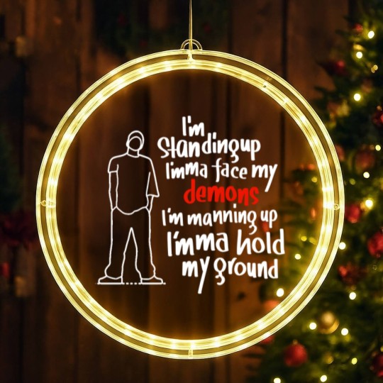 Discover I’m not afraid  - Eminem Lyrics Premium LED Christmas Window Lights