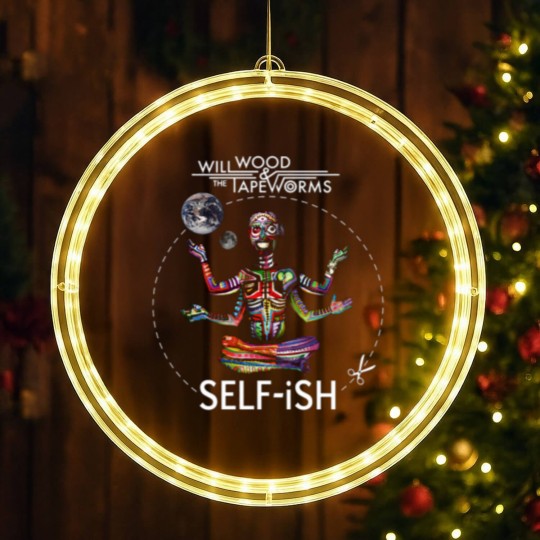 Discover Selfish Self-ish Will Wood LED Christmas Window Lights