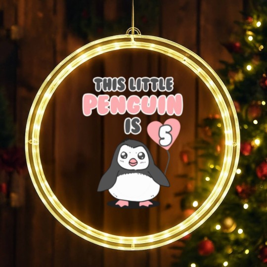 Discover this little penguin is 5 LED Christmas Window Lights
