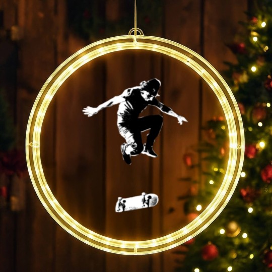 Discover Rodney Mullen Treflip B_amp_W Graphic LED Christmas Window Lights