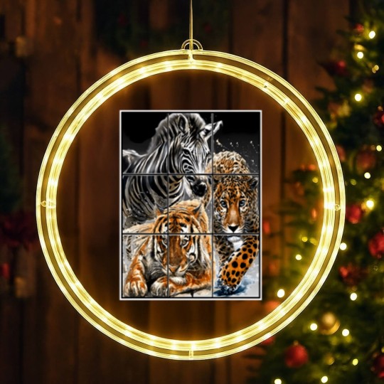 Discover Wild Sneaker LED Christmas Window Lights Matches Jordan3 Animal Instinct Flutes LED Christmas Window Lights