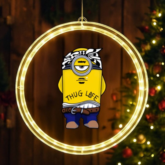 Discover Minion Thug Life - 90s Rap And The Minions - LED Christmas Window Lights