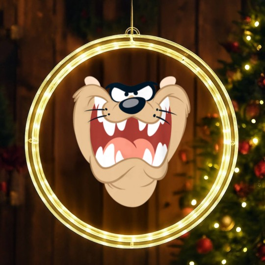 Discover Looney Tunes Taz Face LED Christmas Window Lights, Tasmanian Devil Face LED Christmas Window Lights