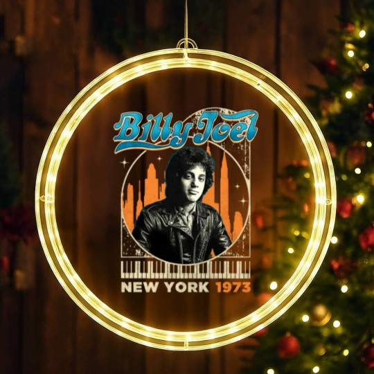 Discover Billy Joel New York 1973 LED Christmas Window Lights, Gift For Billy Joel Fans