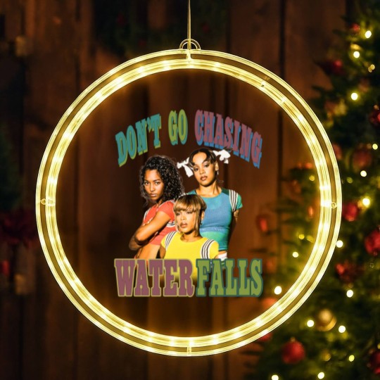 Discover Vintage TLC LED Christmas Window Lights | TLC Graphic LED Christmas Window Lights | Dont Go Chasing Waterfalls LED Christmas Window Lights