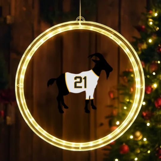 Discover Roberto Clemente Goat LED Christmas Window Lights