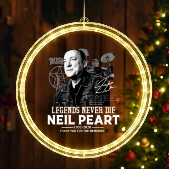 Discover Neil Peart Legends Never Die LED Christmas Window Lights