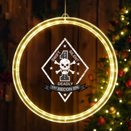 Discover 1st Recon Battalion LED Christmas Window Lights