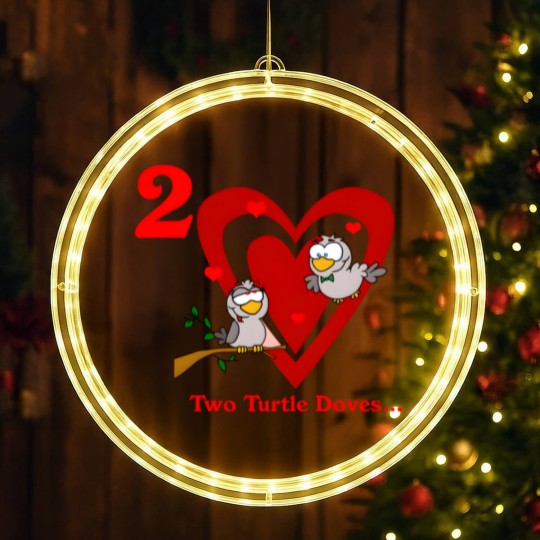 Discover Two Turtle Doves LED Christmas Window Lights