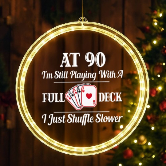 Discover Funny 90th Birthday Gift LED Christmas Window Lights 90 Year Old Cards LED Christmas Window Lights