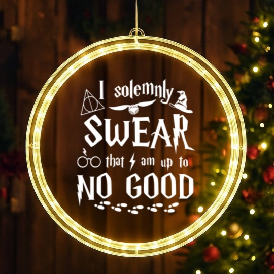 Discover Up To No Good LED Christmas Window Lights I solemnly swear that i am up to no good