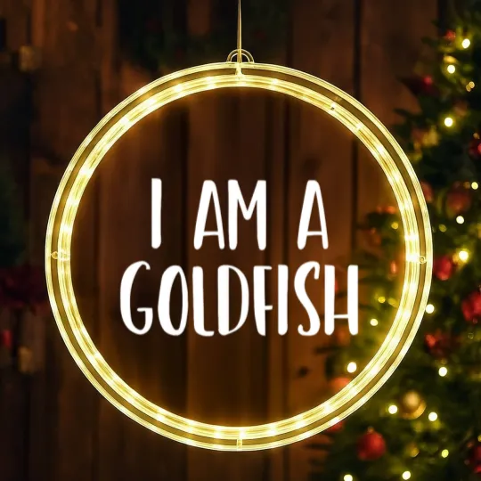 Discover I Am A Goldfish Halloween I'm Simple Costume Lazy LED Christmas Window Lights