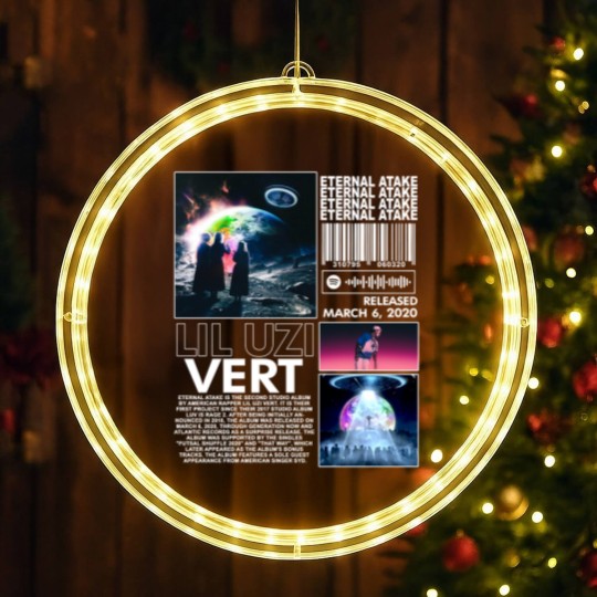 Discover Lil Uzi Vert Rap LED Christmas Window Lights, Eternal Atake Album 90s Y2K Merch Vintage Rapper Hiphop