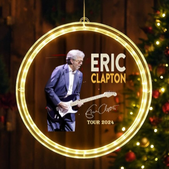 Discover Eric Clapton 2024 tour Music Black LED Christmas Window Lights Great Gift