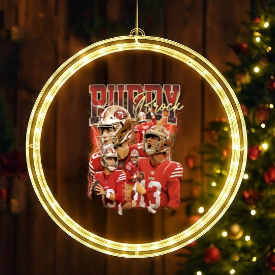 Discover Brock Purdy San Francisco Football LED Christmas Window Lights, Football LED Christmas Window Lights Christmas Gift