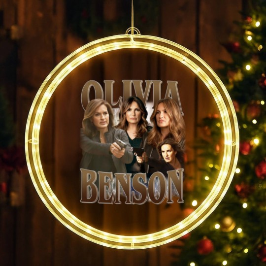 Discover Olivia Benson Law and Order LED Christmas Window Lights, Retro Olivia Benson LED Christmas Window Lights