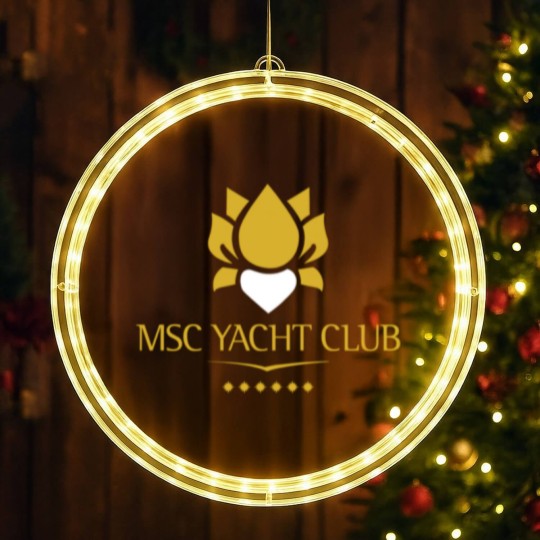 Discover MSC Yacht Club Logo Design LED Christmas Window Lights