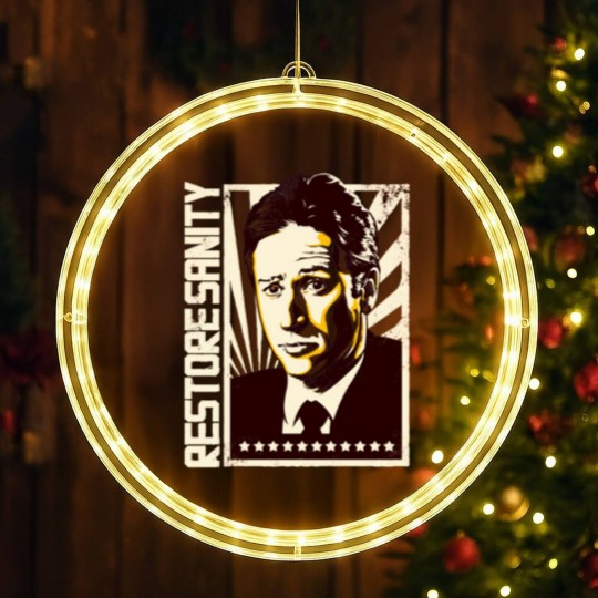 Discover Restore Sanity - Jon Stewart - LED Christmas Window Lights