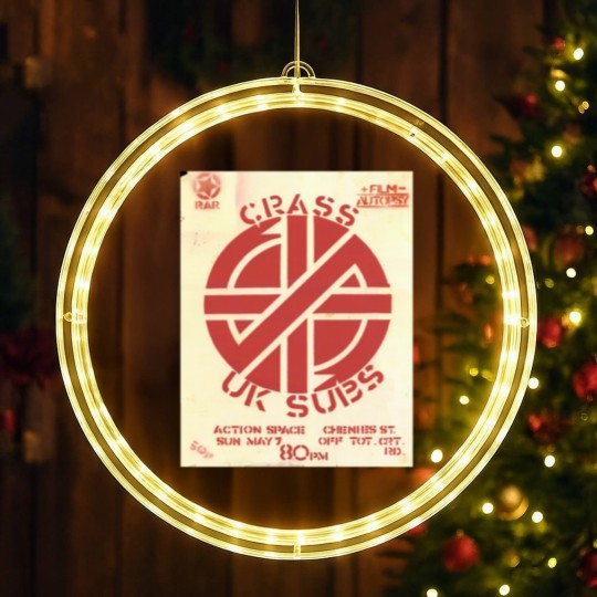 Discover Vintage Crass and UK Subs Concert Flyer Poster LED Christmas Window Lights