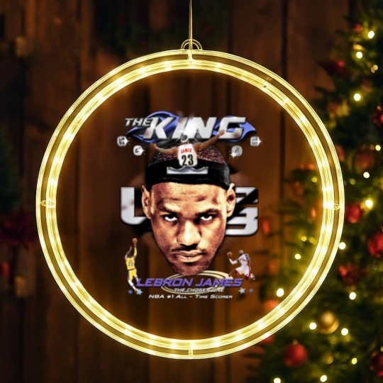 Discover Lebron James LED Christmas Window Lights, Basketball LED Christmas Window Lights, Classic 90s Graphic LED Christmas Window Lights