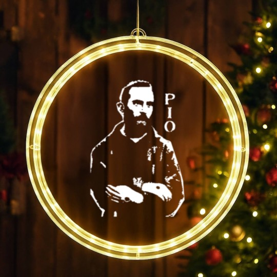Discover Padre Pio Saint LED Christmas Window Lights