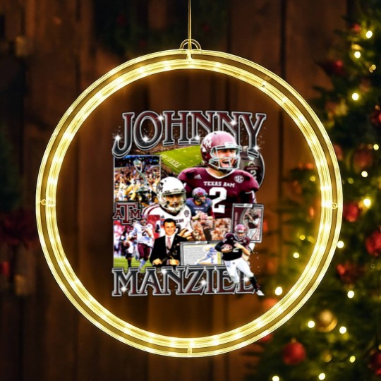Discover Johnny Manziel Vintage Style Bootleg LED Christmas Window Lights, Johnny Manziel LED Christmas Window Lights