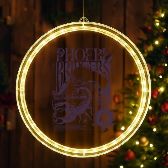 Discover Phoebe Bridgers I Know The End Punisher Merch Lyric LED Christmas Window Lights