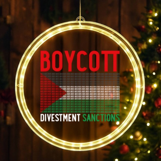 Discover Boycott Israel Divestment Sanctions - Palestine LED Christmas Window Lights