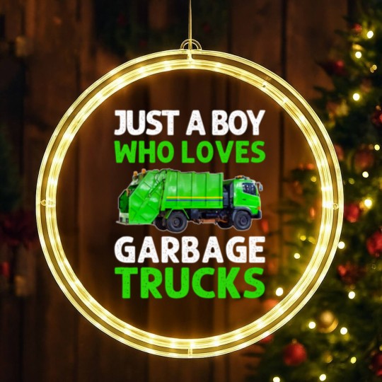 Discover Just A Boy Who Loves Garbage Trucks LED Christmas Window Lights