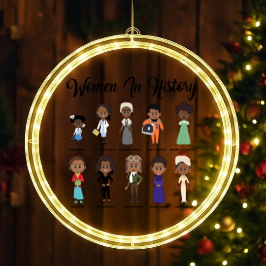 Discover Black Women In History LED Christmas Window Lights | Black History Month
