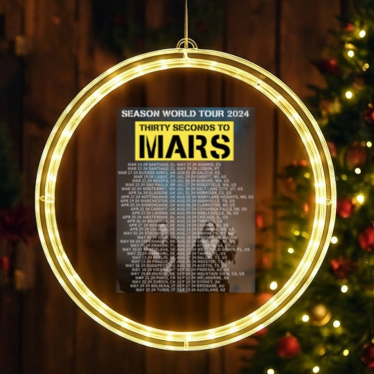 Discover THIRTY SECONDS TO MARS - SEASONS WORLD TOUR 2024 LED Christmas Window Lights