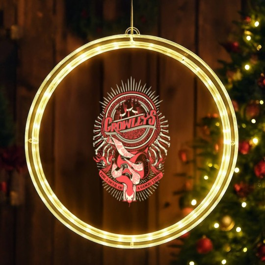 Discover Supernatural LED Christmas Window Lights | Crowley LED Christmas Window Lights |  Hand Screen Printed Supernatural LED Christmas Window Lights