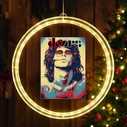 Discover The Doors Jim Morrison American Poet Rock Music LED Christmas Window Lights