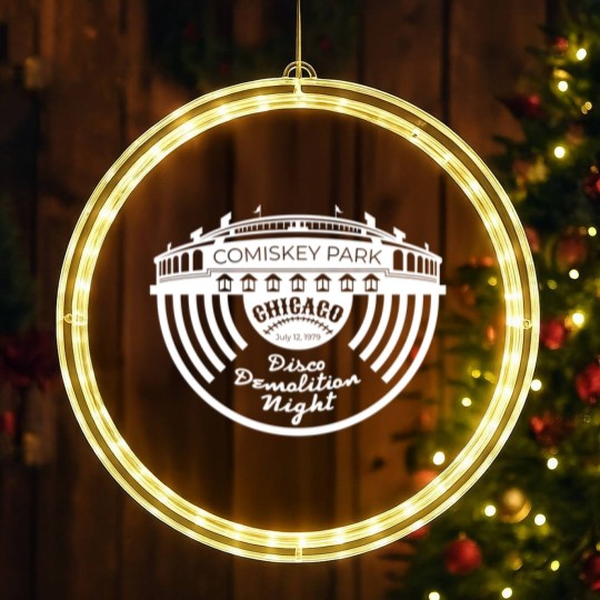 Discover old comiskey park vintage disco demolition night LED Christmas Window Lights