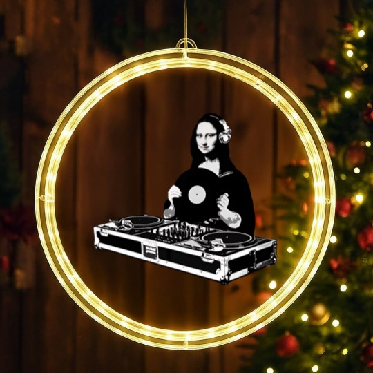 Discover Funny DJ Monalisa LED Christmas Window Lights