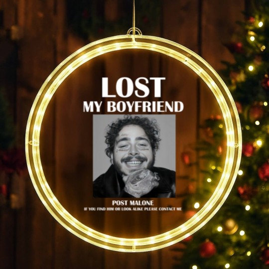 Discover Lost my boyfriend Post Malone LED Christmas Window Lights